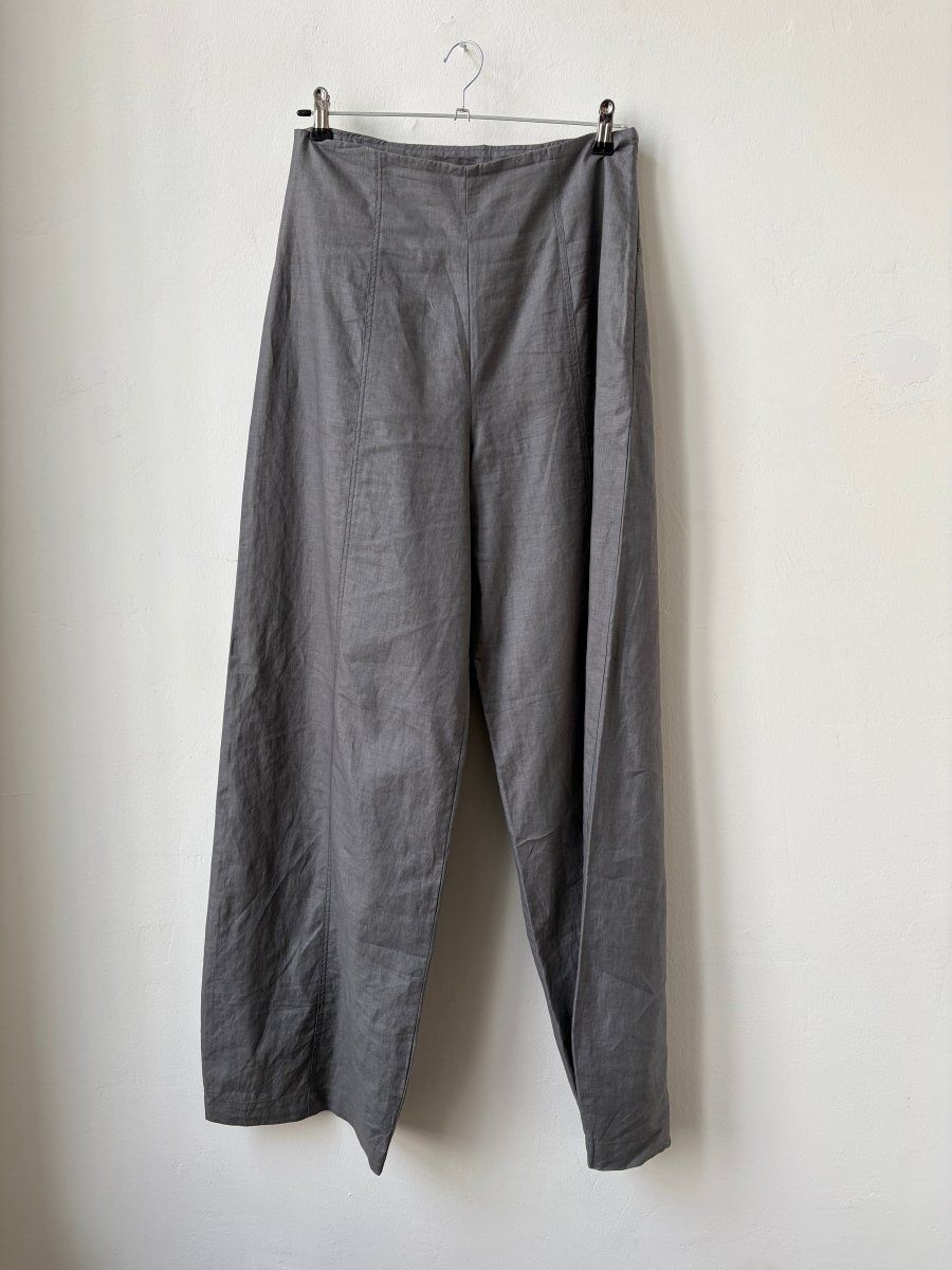 Grey linen trousers - own it vintage4554