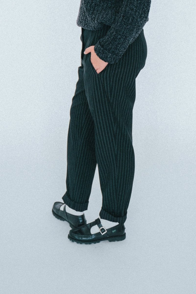 Pinstriped black trousers - own it vintage1406