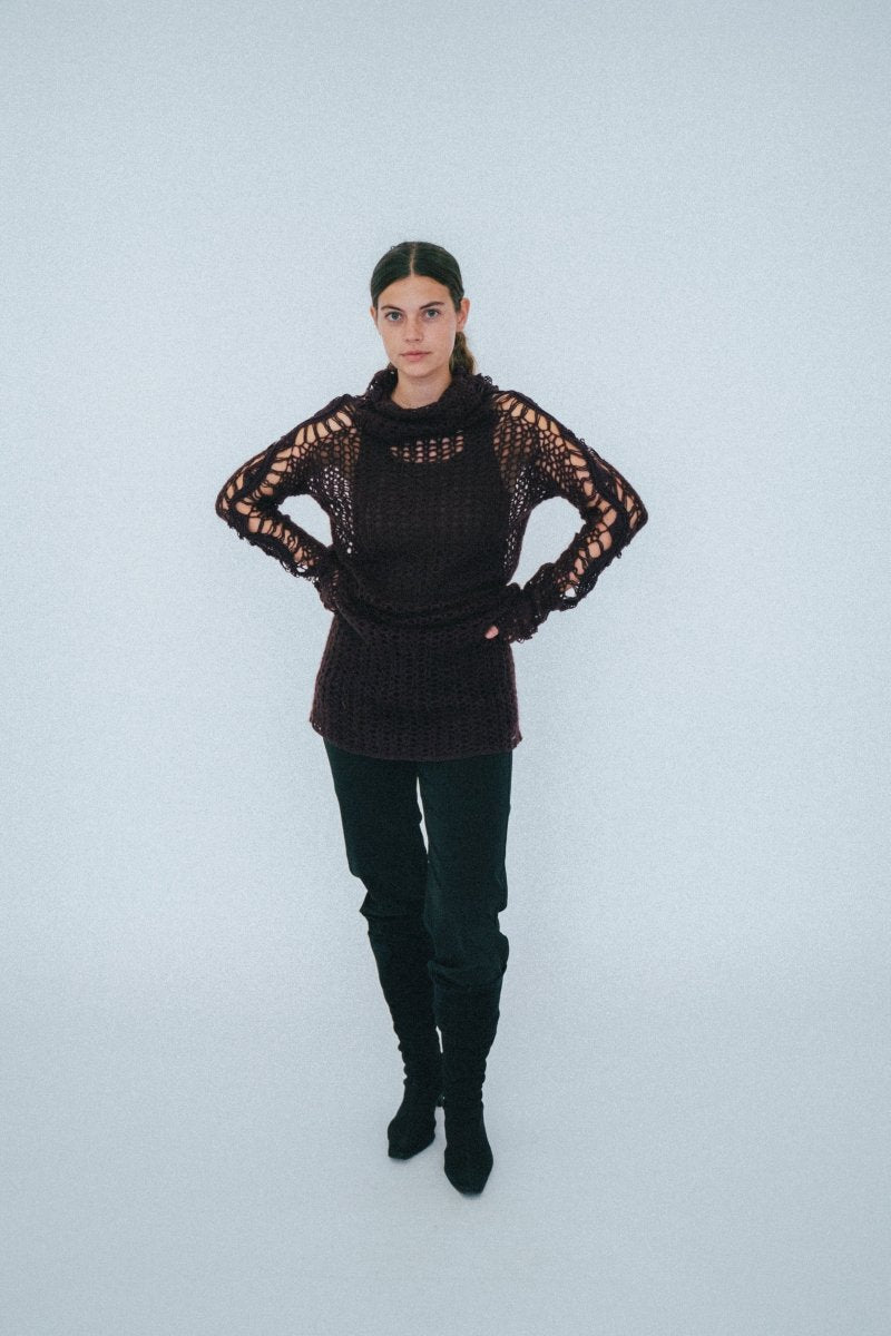 Purple knitted sweater dress Diesel - own it vintage1447