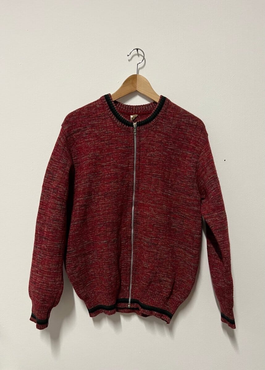 Red Cardigan with zipper
