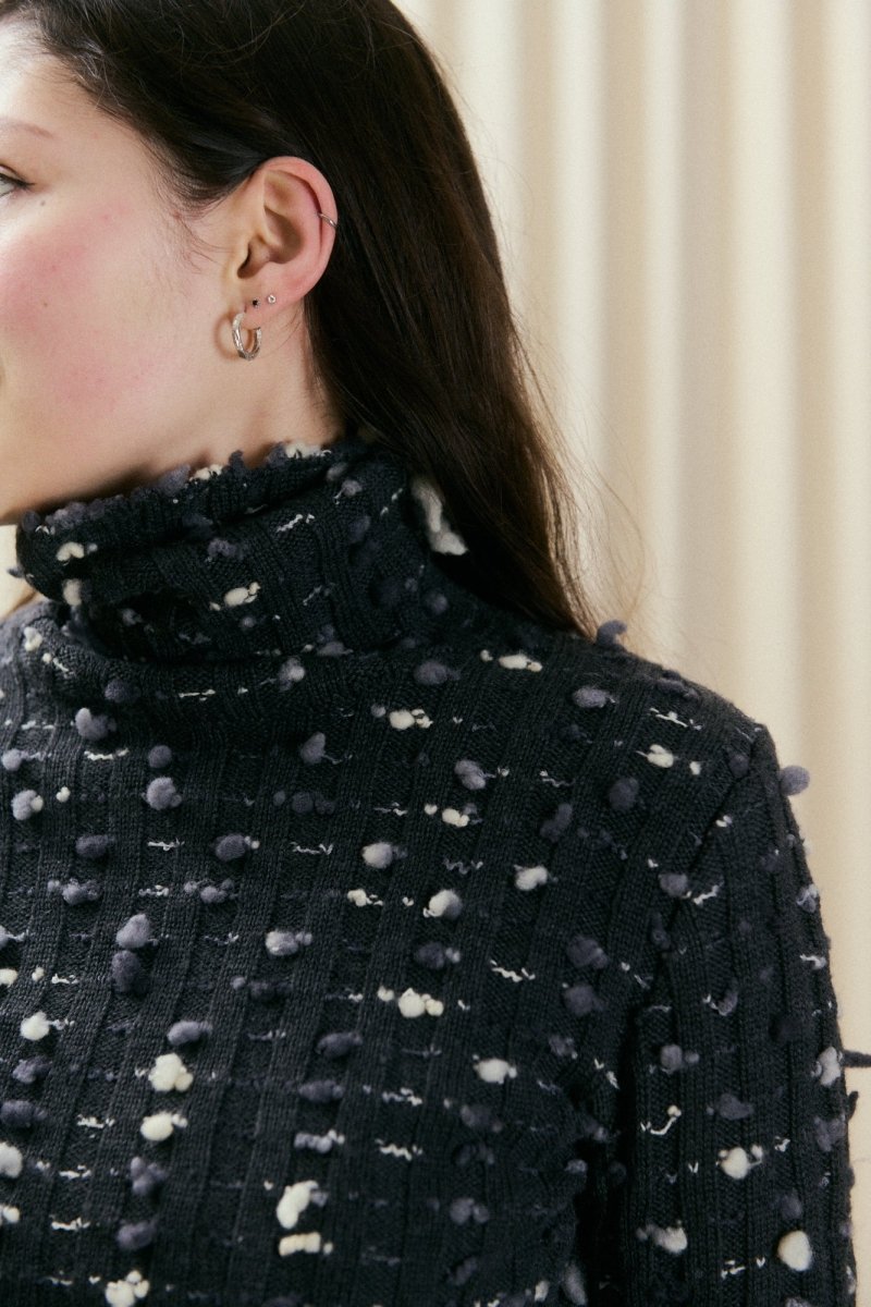 Textured knit with turtleneck - own it vintage05002