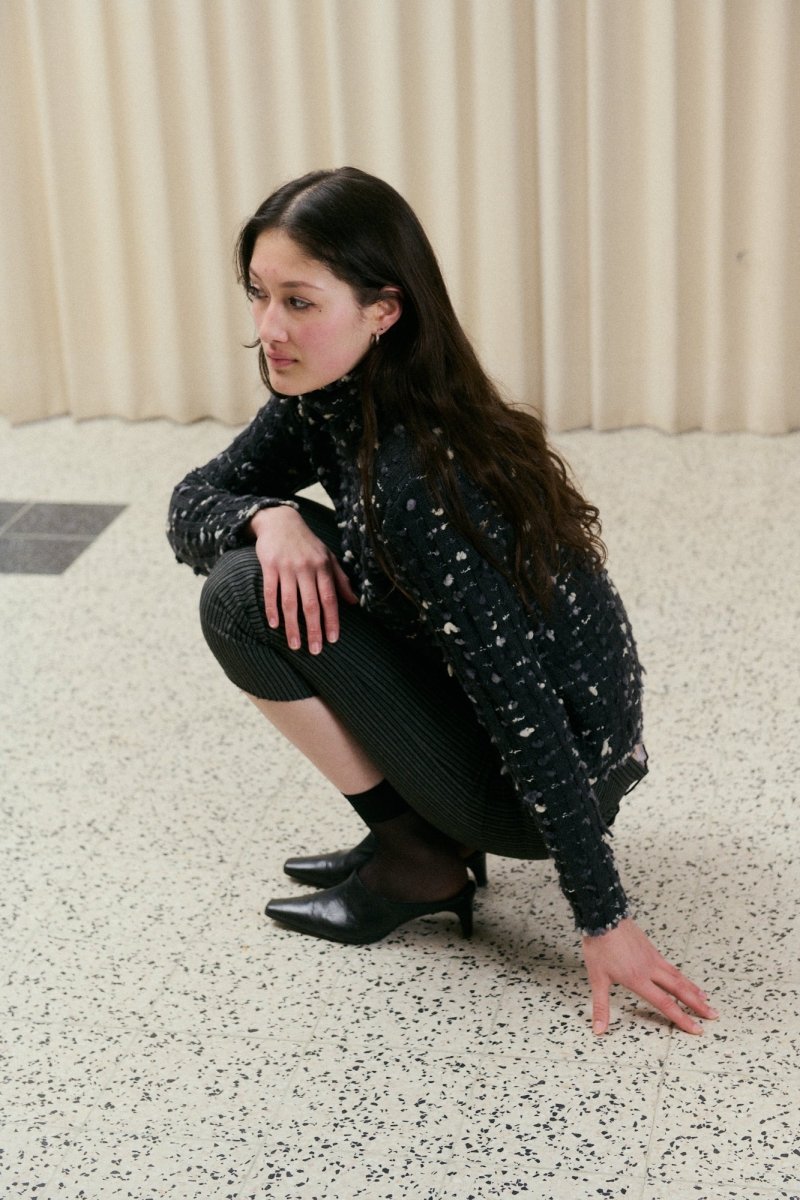 Textured knit with turtleneck - own it vintage05002