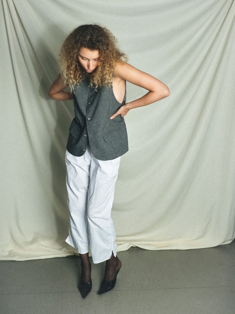 White linen pants - own it vintage03001