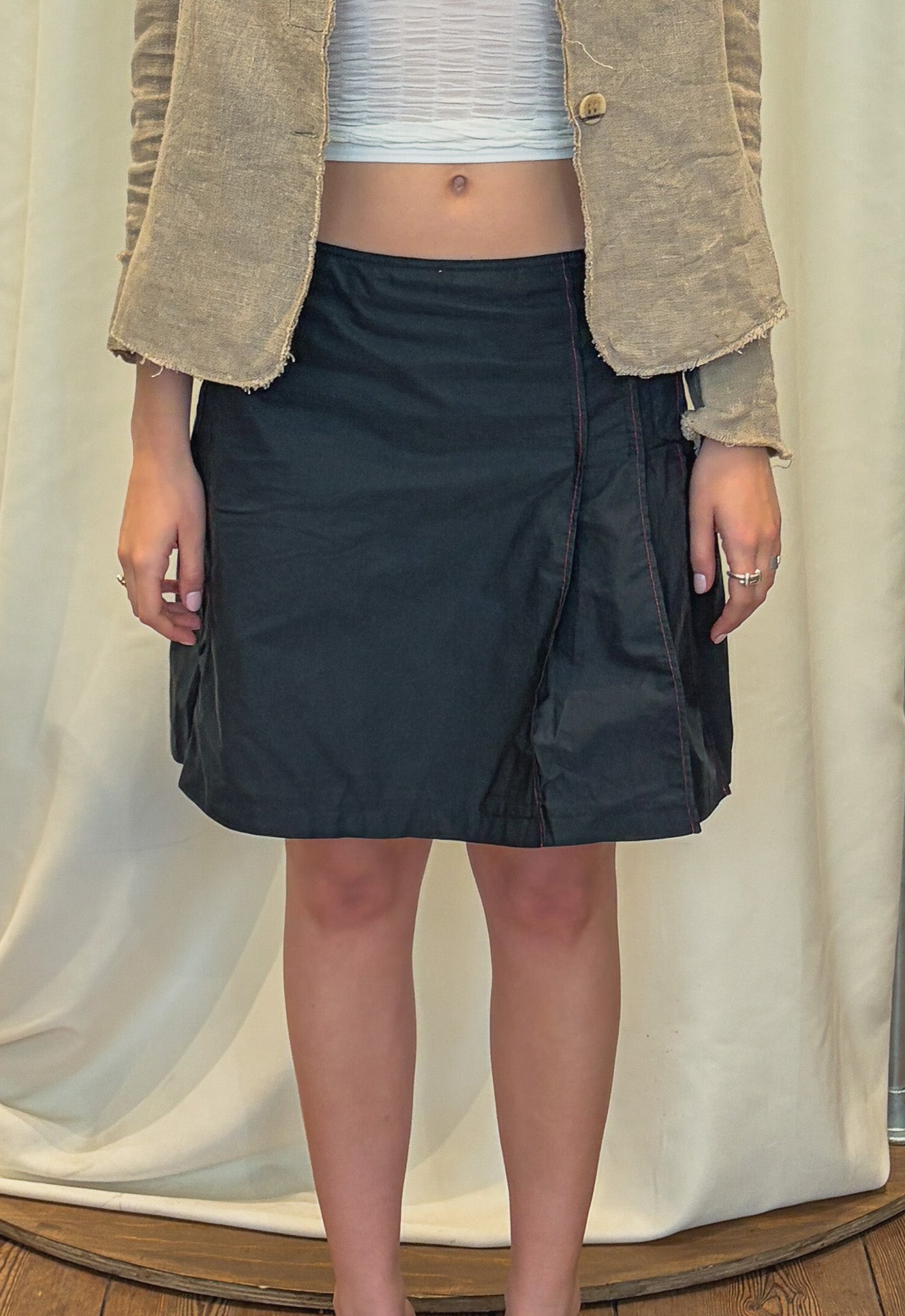 Black A-Line Mini Skirt