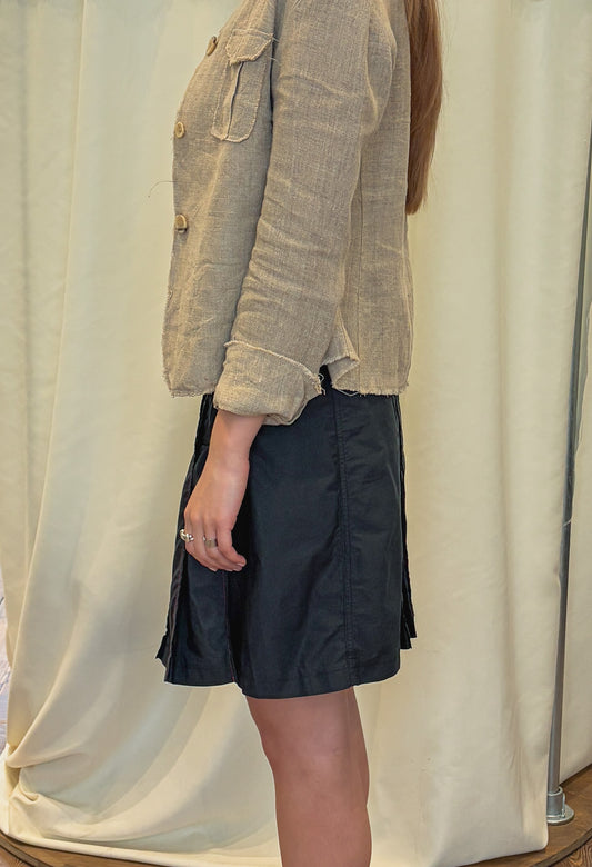 Black A-Line Mini Skirt