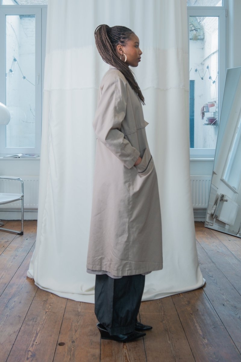 beige trenchcoat - own it vintage3392