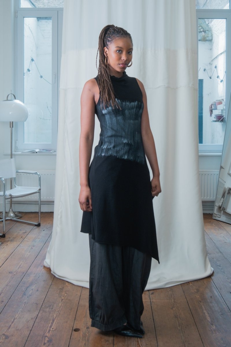 Black asymmetric dress - own it vintage4458