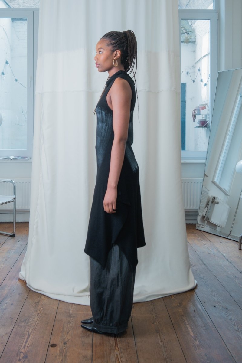Black asymmetric dress - own it vintage4458