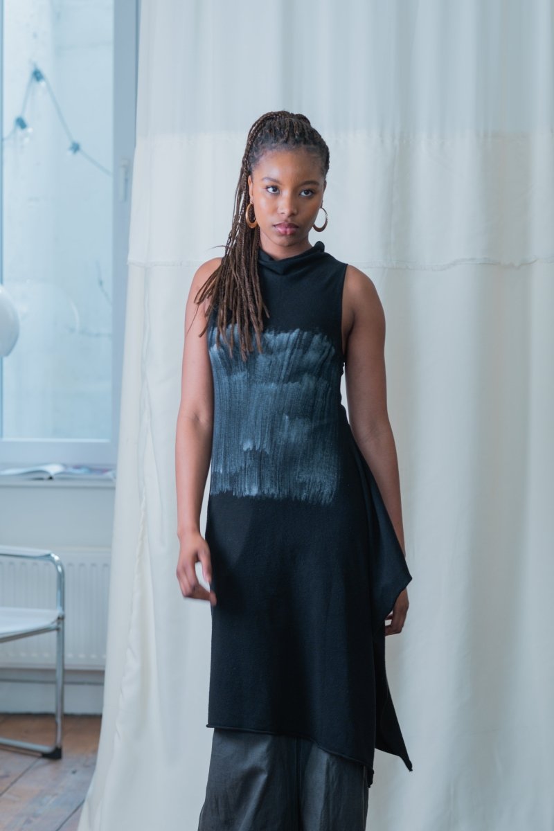 Black asymmetric dress - own it vintage4458