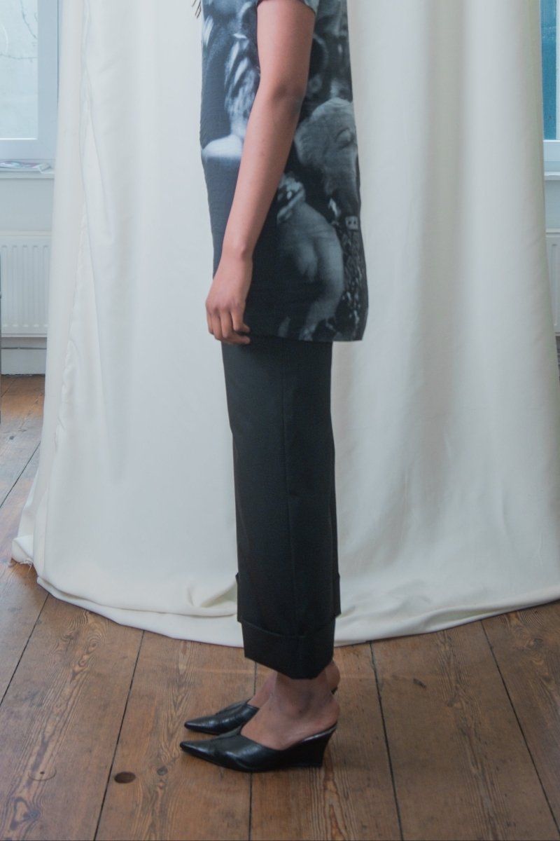 Black culotte trousers - own it vintage4552