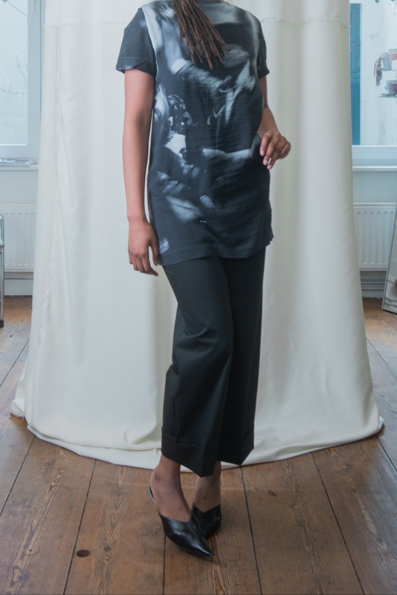 Black culotte trousers - own it vintage4552