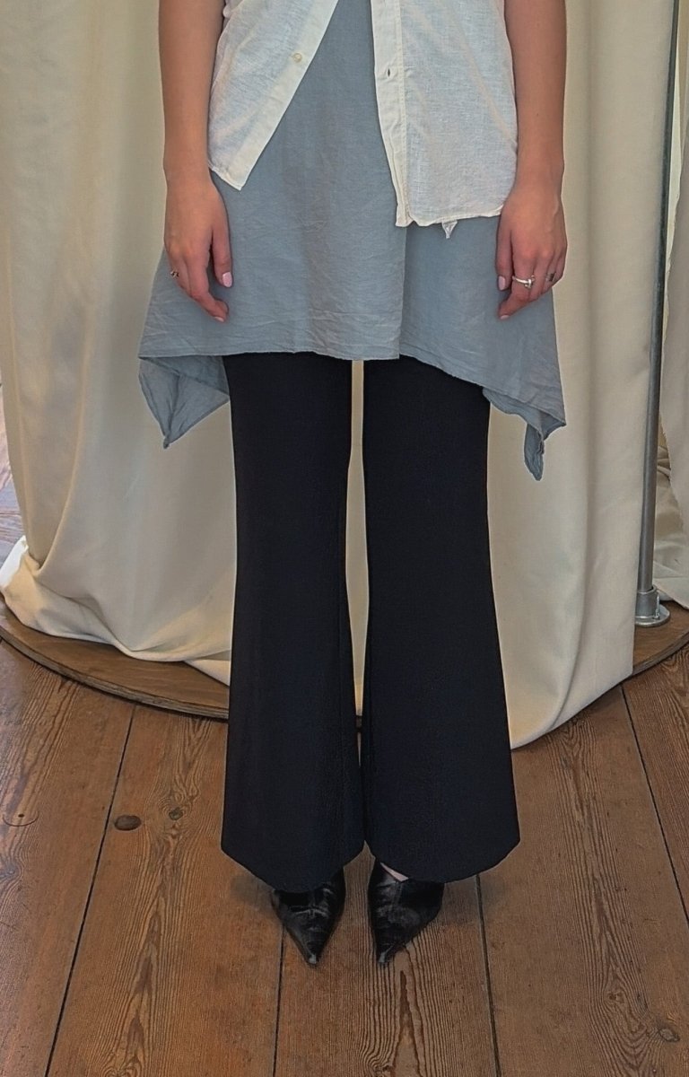Black Pinstripe Trousers - own it vintage4928