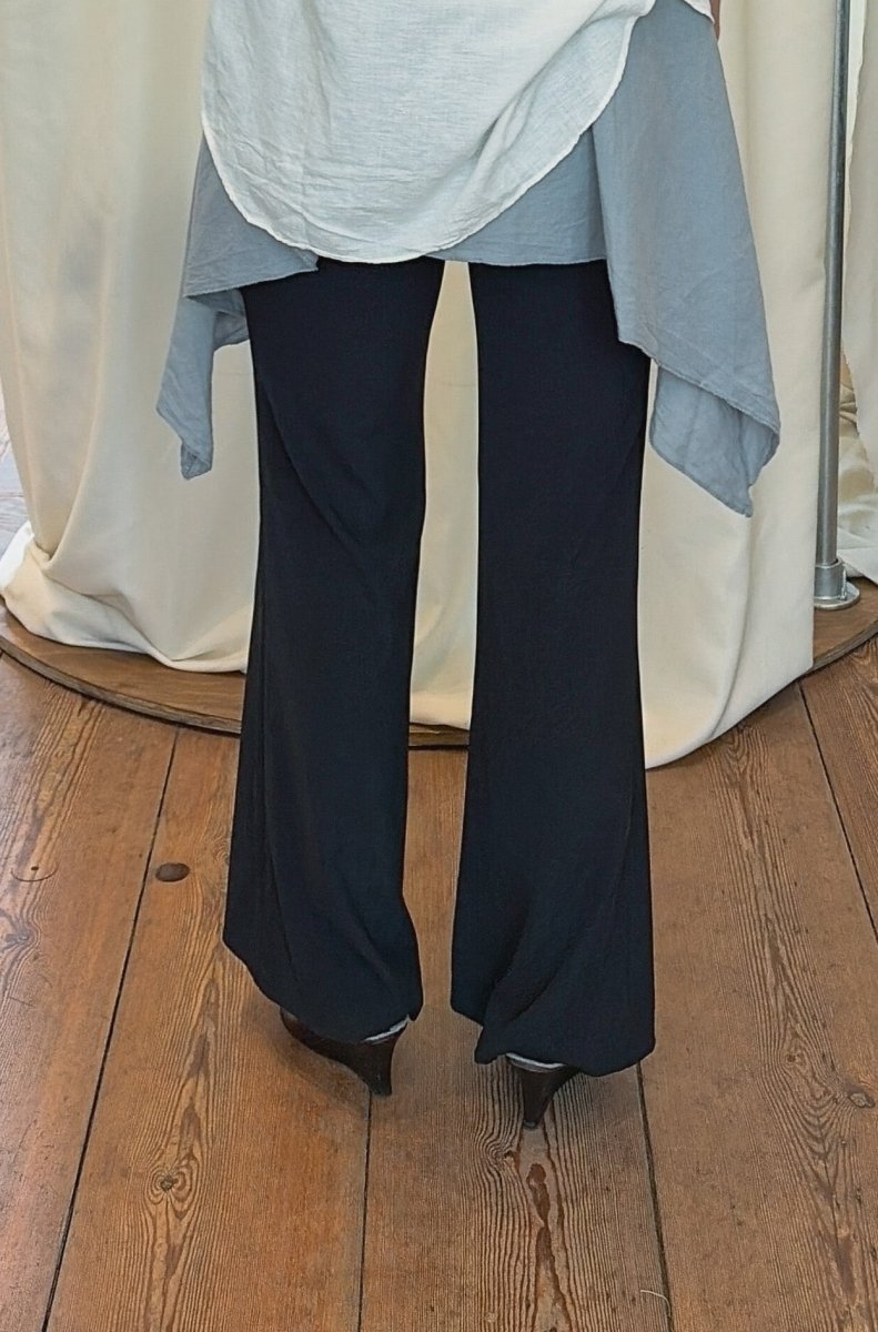 Black Pinstripe Trousers - own it vintage4928