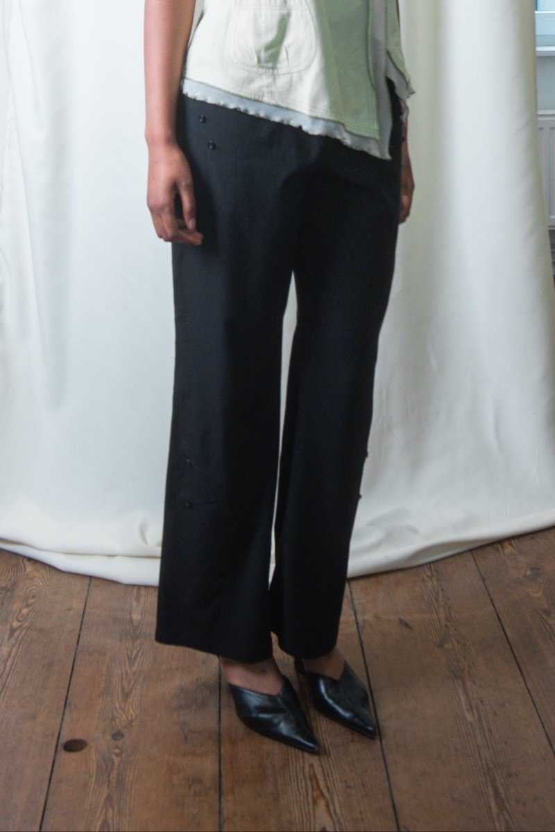 Black straight trousers - own it vintage4557