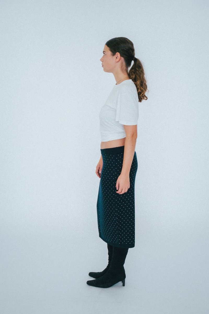 Blue polkadot skirt - own it vintage3420