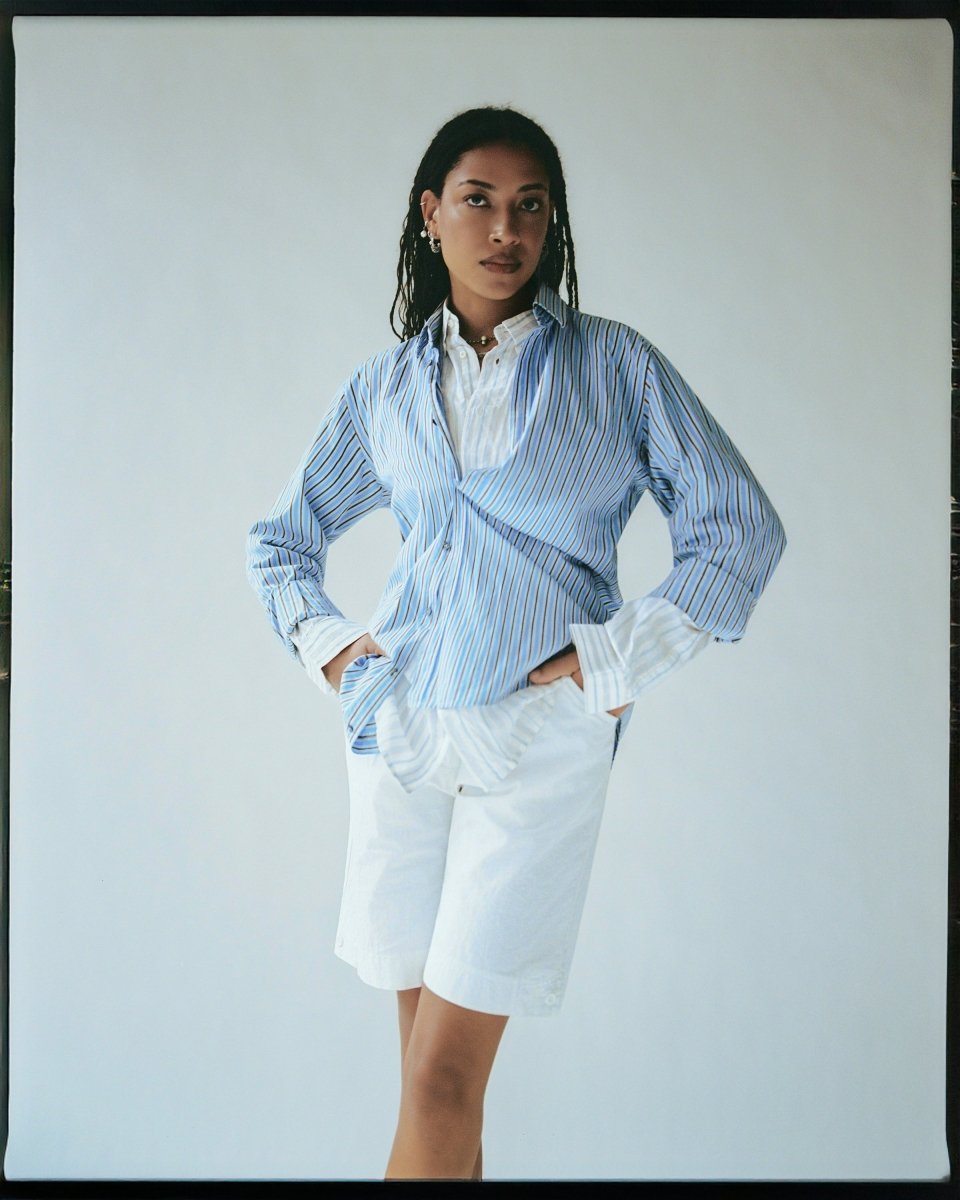 Blue shirt with stripes - own it vintage2951