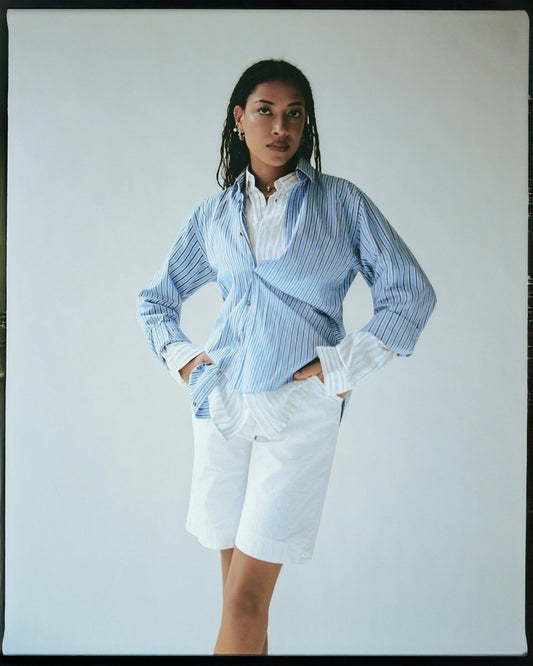 Blue shirt with stripes - own it vintage2951