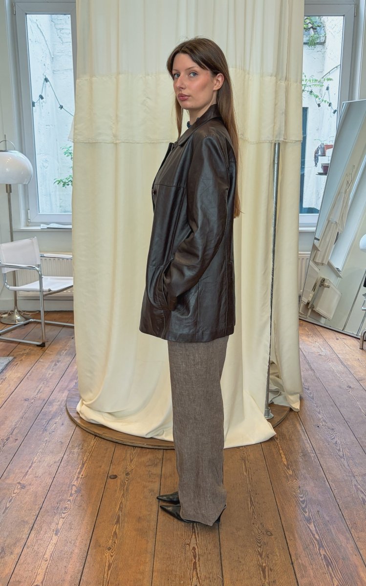 Brown Leather Jacket - own it vintage4920