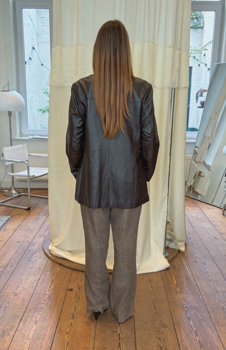 Brown Leather Jacket - own it vintage4920