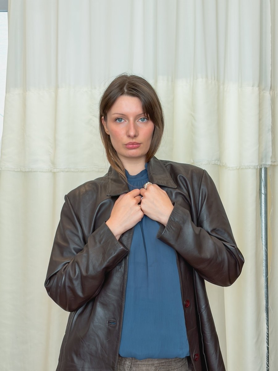 Brown Leather Jacket - own it vintage4920