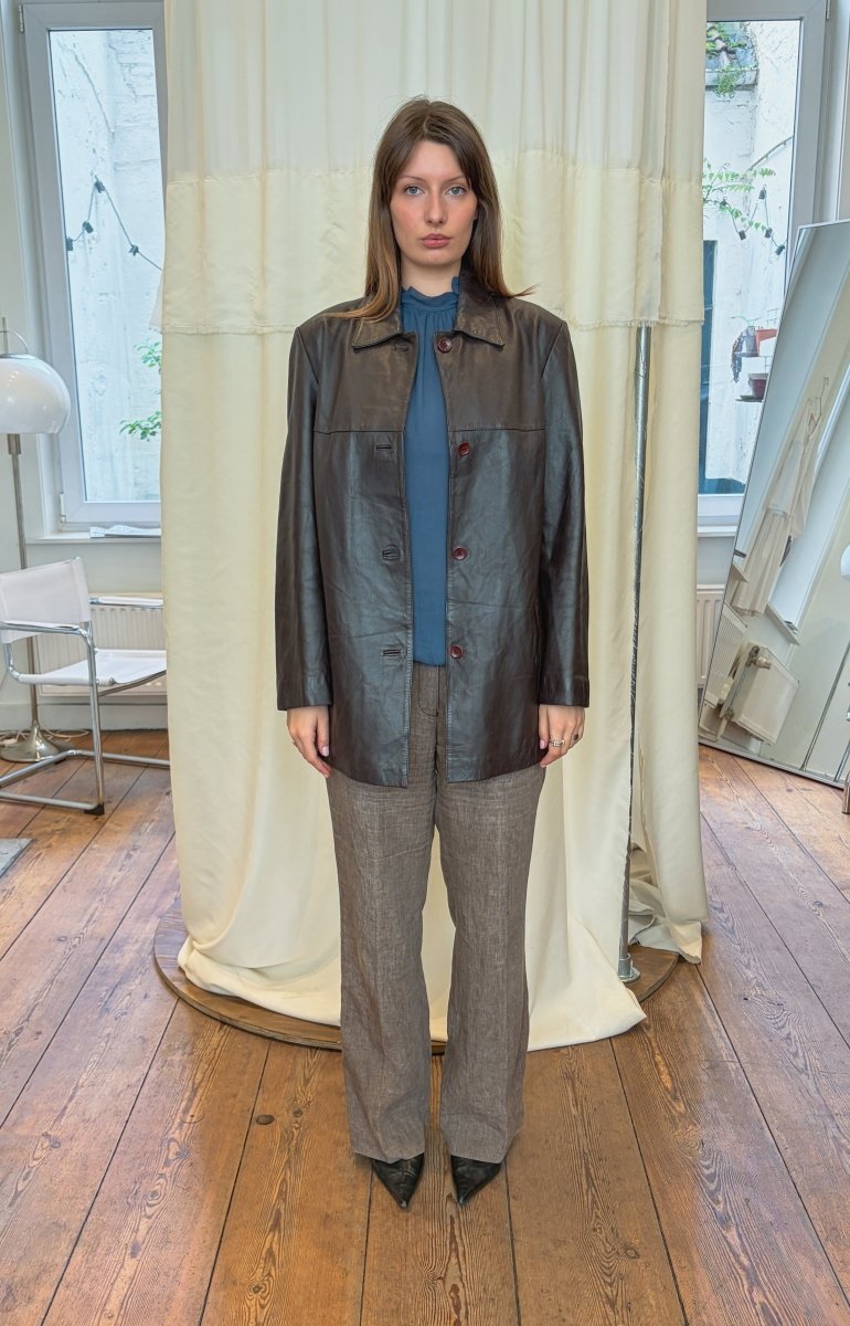 Brown Leather Jacket - own it vintage4920