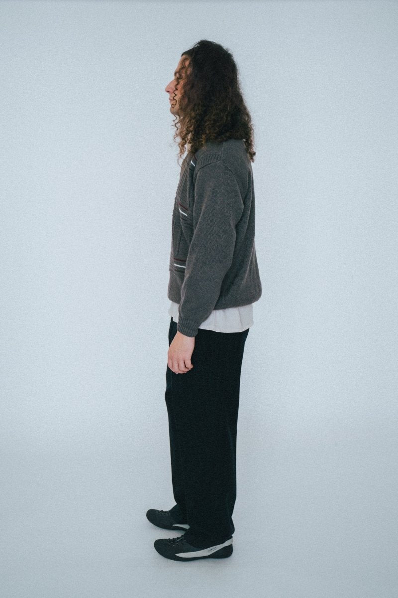 Brown v - neck sweater - own it vintage3533