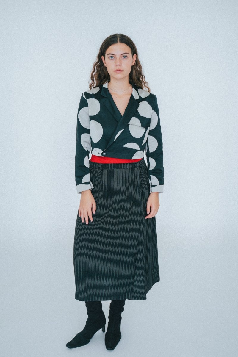 Cropped polkadot vest Sarah Pacini - own it vintage2925