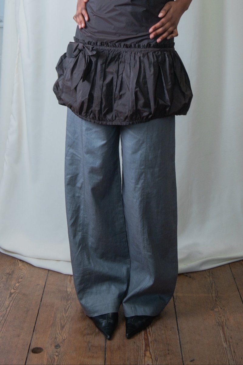 Grey linen trousers - own it vintage4554