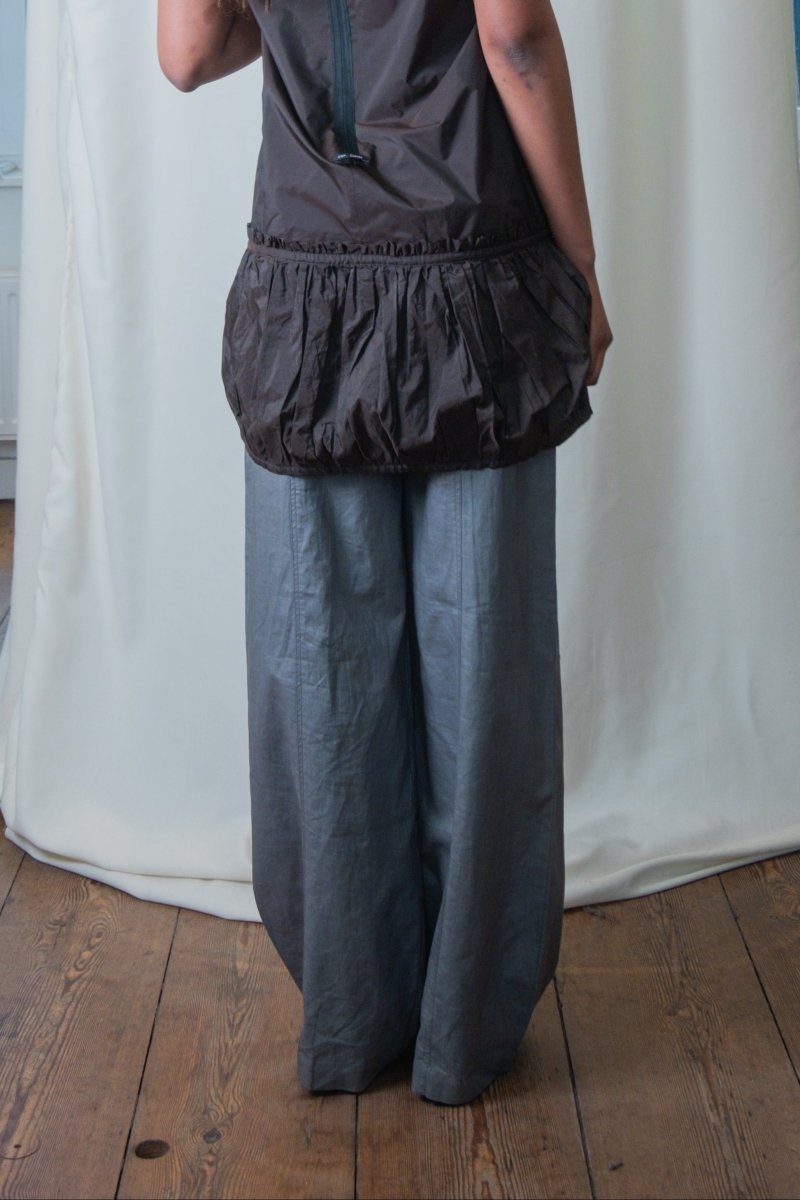 Grey linen trousers - own it vintage4554