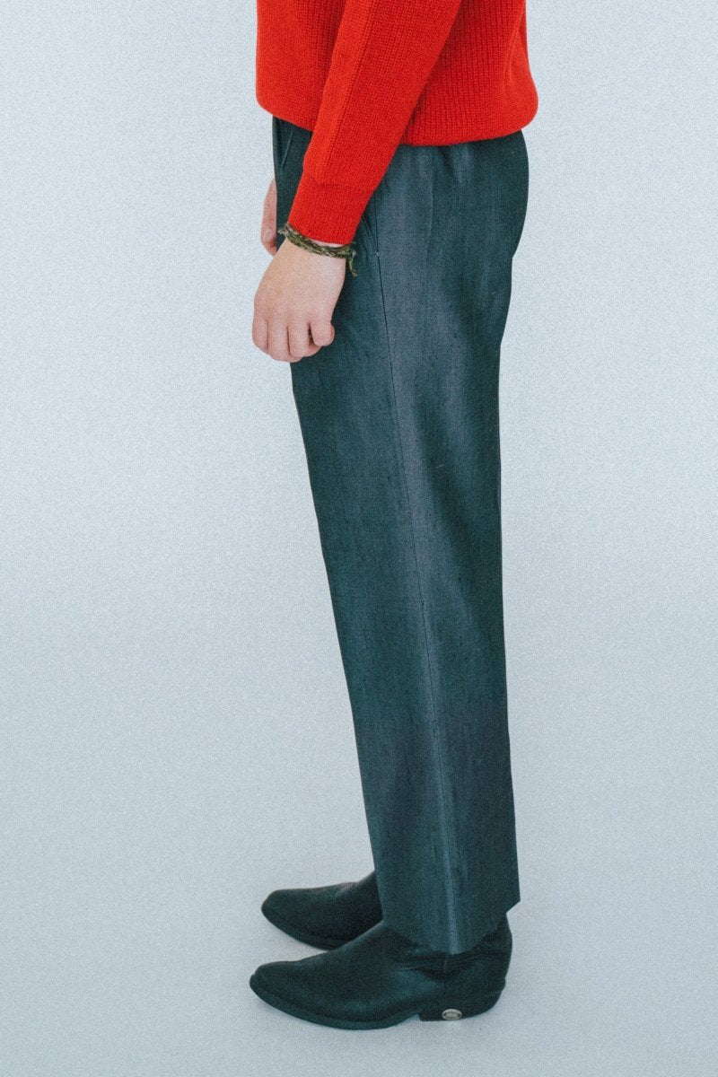 Grey textured trousers - own it vintage3377