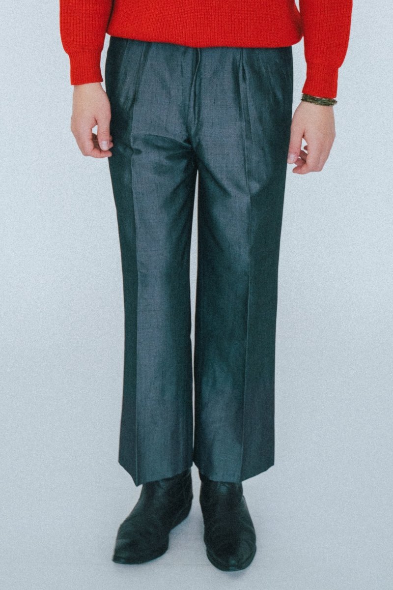 Grey textured trousers - own it vintage3377