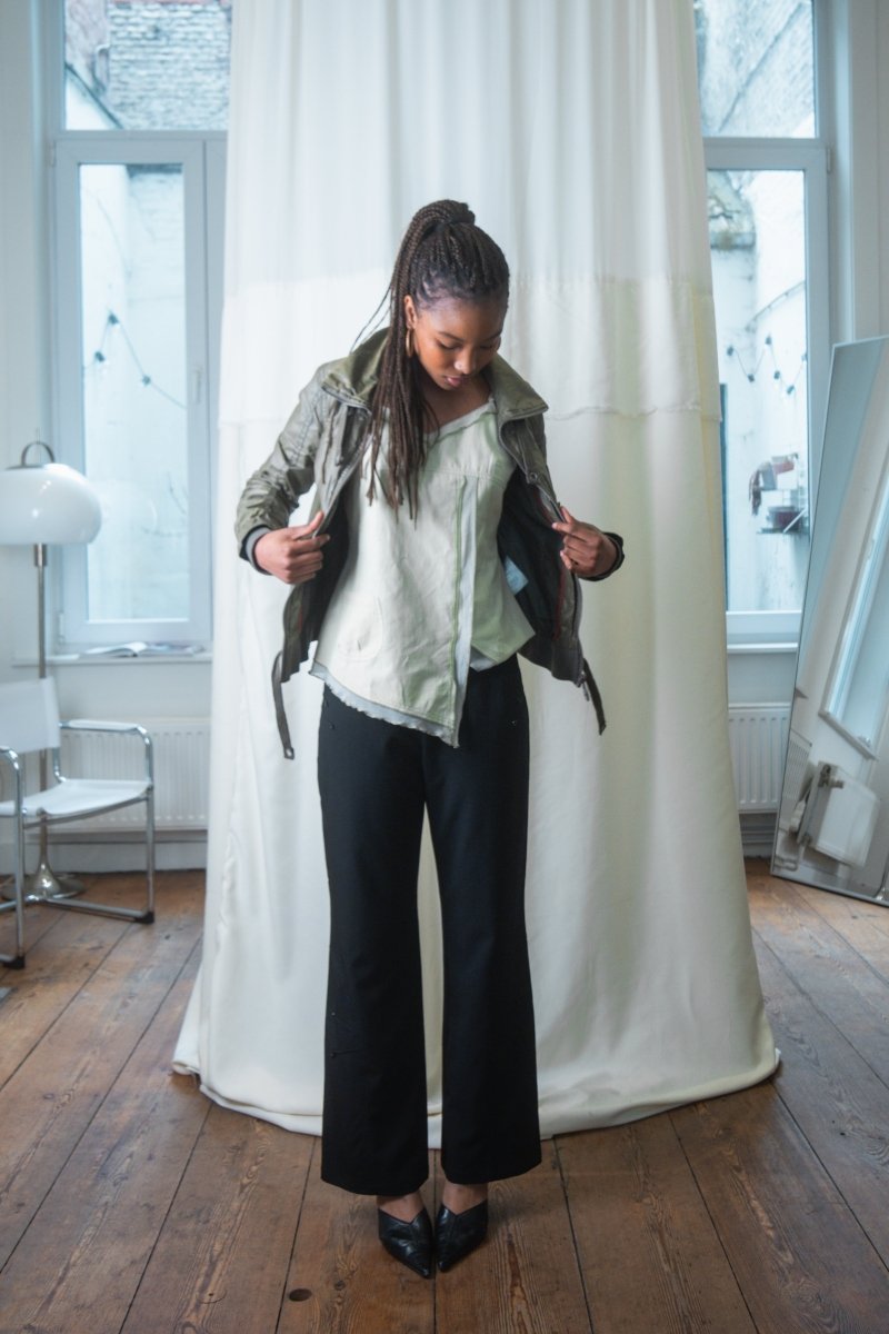 Olive Green Casual Drawstring Jacket - own it vintage4449
