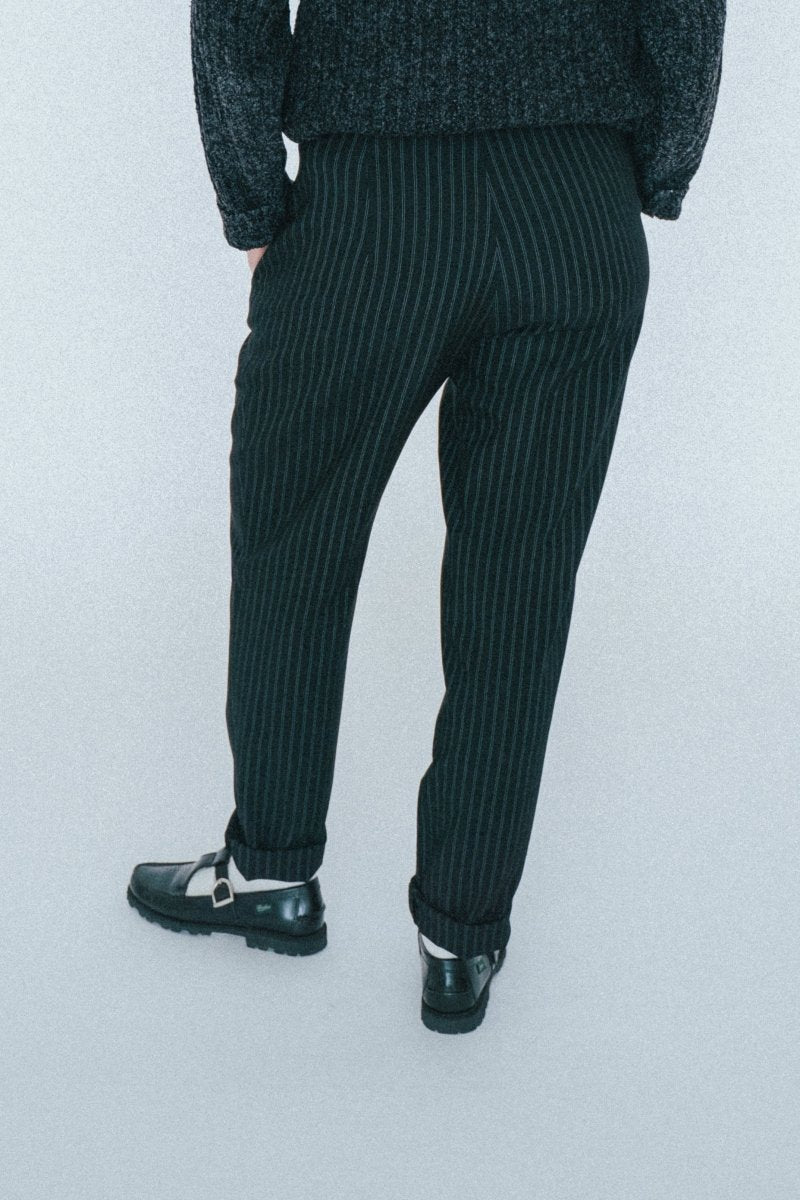 Pinstriped black trousers - own it vintage1406