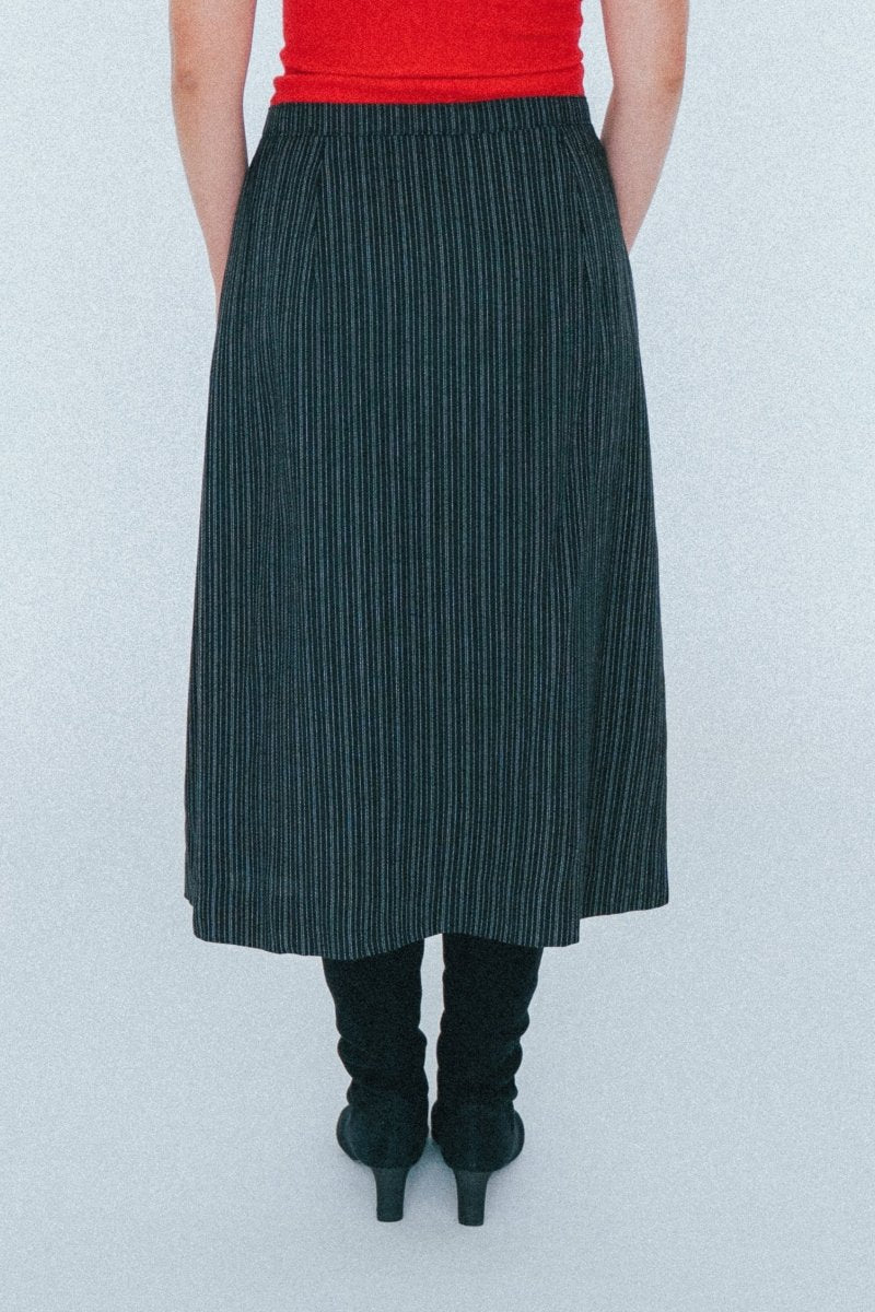 Pinstriped maxi skirt - own it vintage3409
