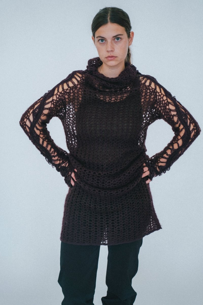 Purple knitted sweater dress Diesel - own it vintage1447