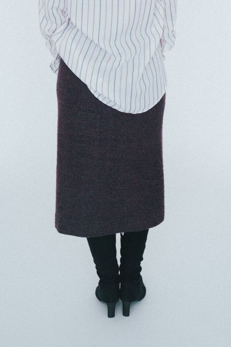 Wool purple skirt - own it vintage3407