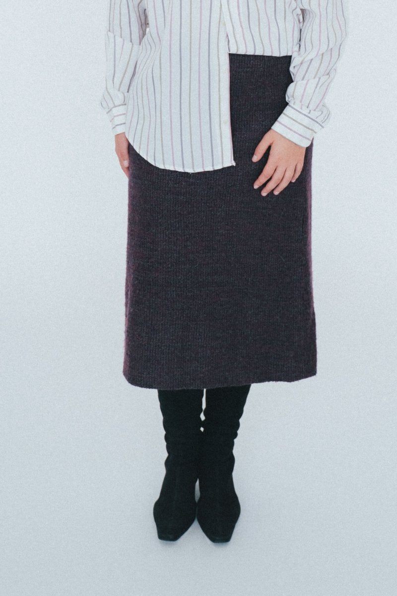 Wool purple skirt - own it vintage3407